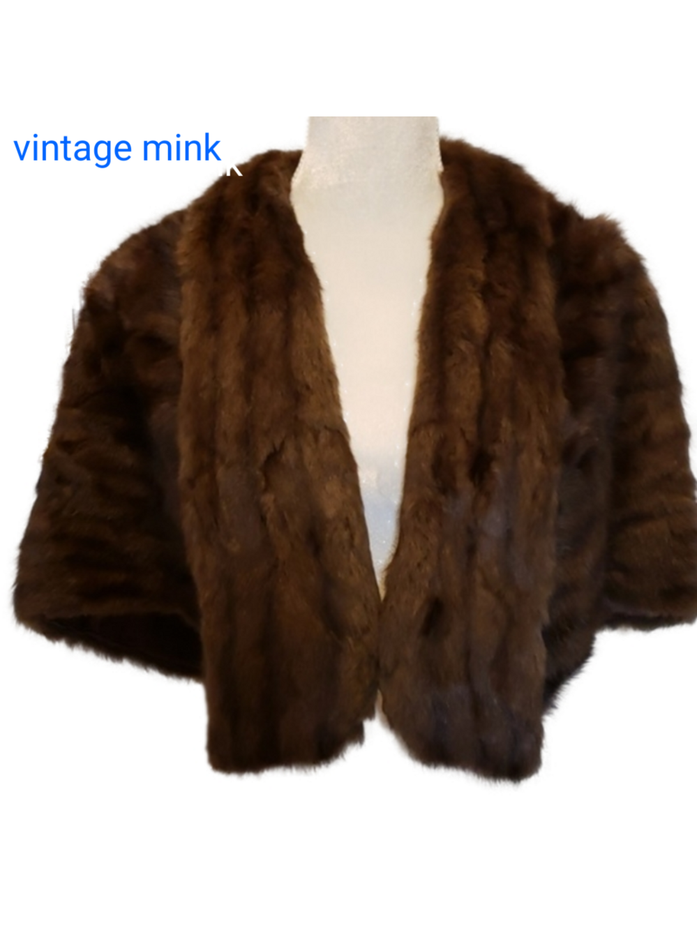 Vintage Mink Cape Cain-Sloan Co. of Nashville Fur Salon Beautiful!!